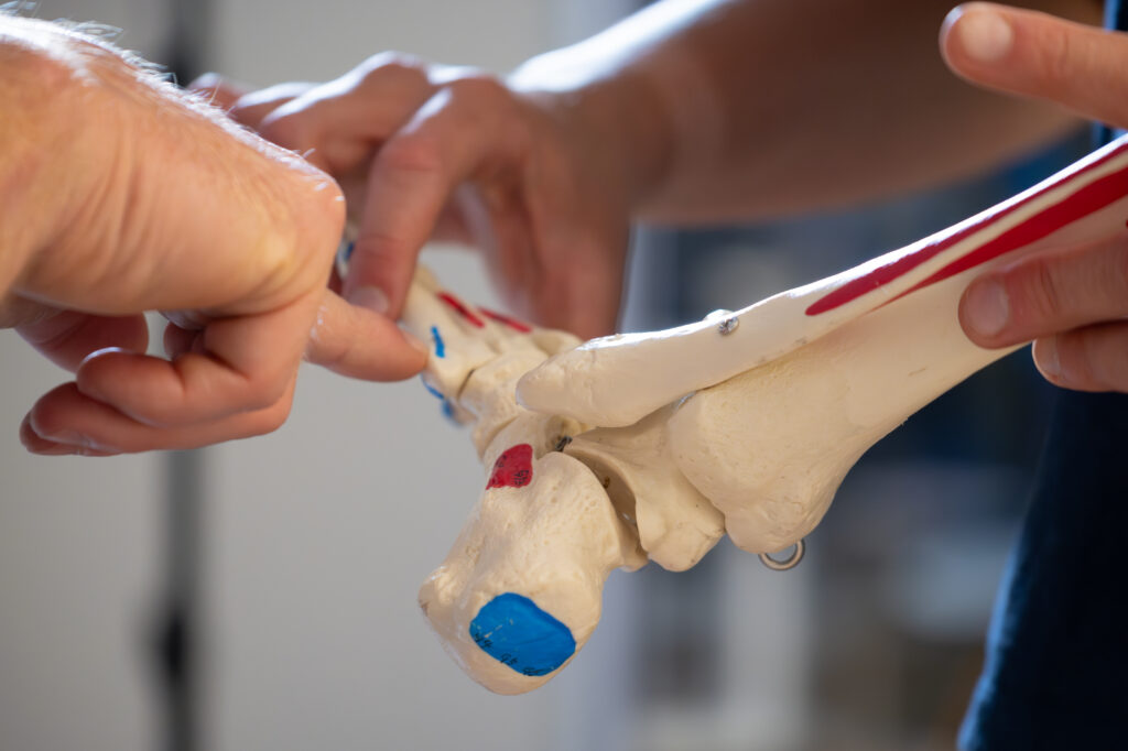 Foot injury prevention in runners – demonstration on the 5th metatarsal in physiotherapy in Basel